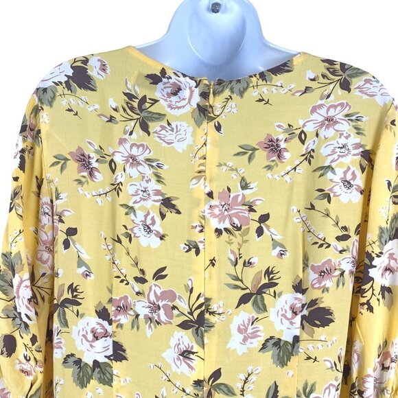 Faithful The Brand‎ Jeanette Pomeline Dress Size 4 Floral Yellow Rayon DR-1254 - Picture 7 of 10